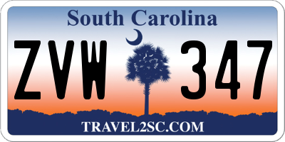 SC license plate ZVW347
