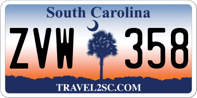 SC license plate ZVW358