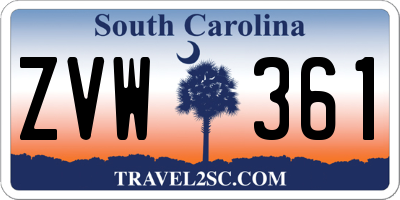 SC license plate ZVW361
