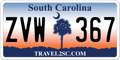 SC license plate ZVW367