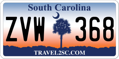 SC license plate ZVW368