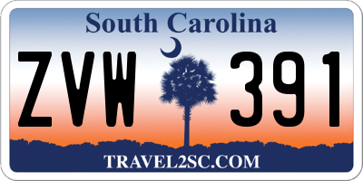 SC license plate ZVW391