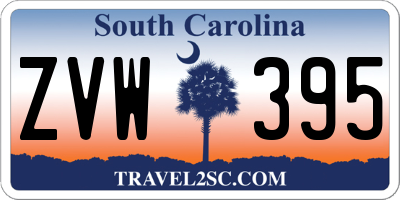 SC license plate ZVW395