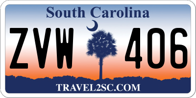 SC license plate ZVW406