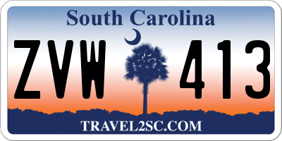 SC license plate ZVW413
