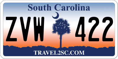 SC license plate ZVW422
