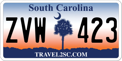 SC license plate ZVW423