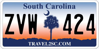 SC license plate ZVW424