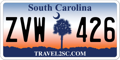 SC license plate ZVW426