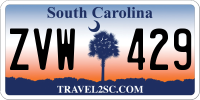 SC license plate ZVW429