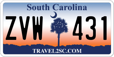 SC license plate ZVW431