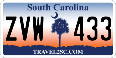 SC license plate ZVW433