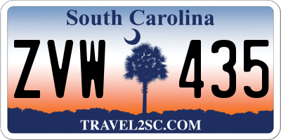 SC license plate ZVW435