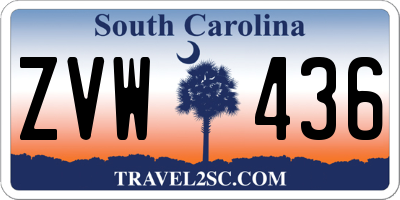 SC license plate ZVW436