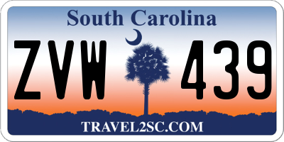 SC license plate ZVW439