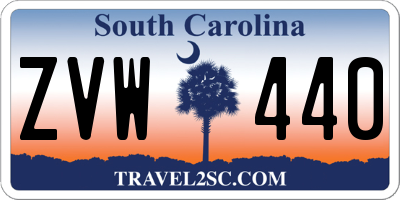 SC license plate ZVW440