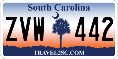 SC license plate ZVW442