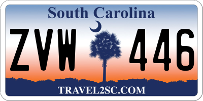 SC license plate ZVW446