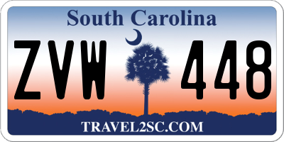 SC license plate ZVW448