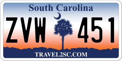 SC license plate ZVW451
