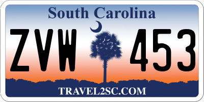 SC license plate ZVW453