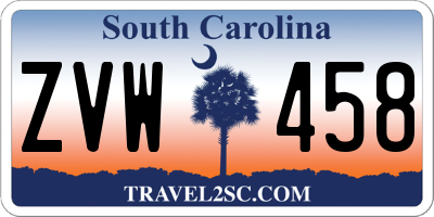 SC license plate ZVW458