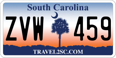 SC license plate ZVW459