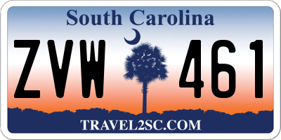 SC license plate ZVW461
