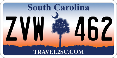 SC license plate ZVW462