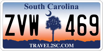 SC license plate ZVW469