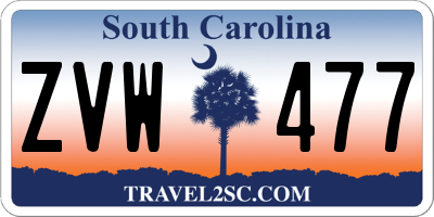 SC license plate ZVW477