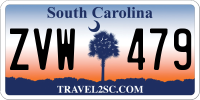 SC license plate ZVW479
