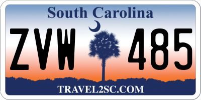 SC license plate ZVW485