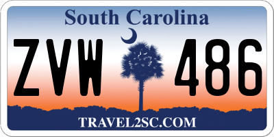 SC license plate ZVW486