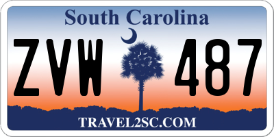 SC license plate ZVW487