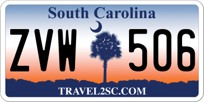 SC license plate ZVW506