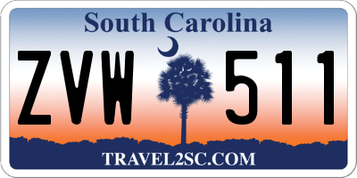 SC license plate ZVW511