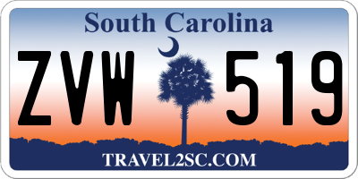 SC license plate ZVW519
