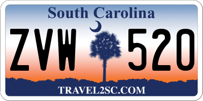 SC license plate ZVW520