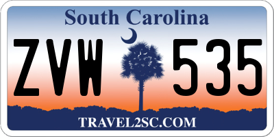 SC license plate ZVW535