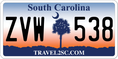 SC license plate ZVW538