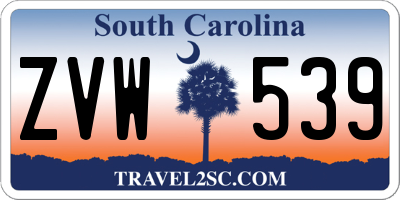 SC license plate ZVW539
