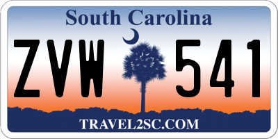 SC license plate ZVW541