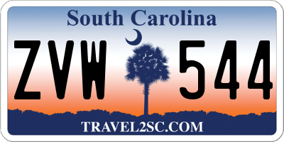 SC license plate ZVW544