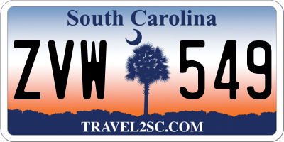 SC license plate ZVW549