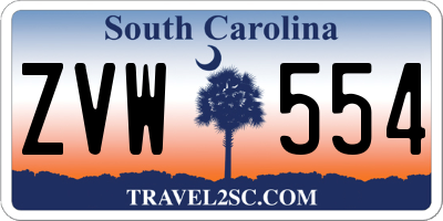 SC license plate ZVW554