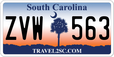 SC license plate ZVW563