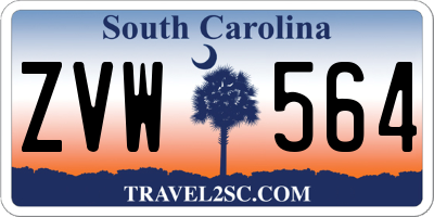 SC license plate ZVW564