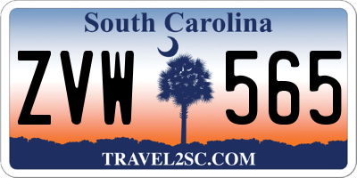 SC license plate ZVW565