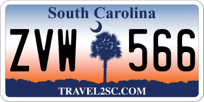 SC license plate ZVW566